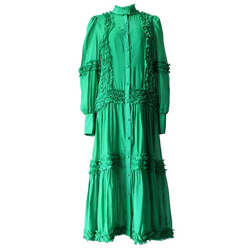 Matilda Bishop Sleeves Belted Maxi Dress