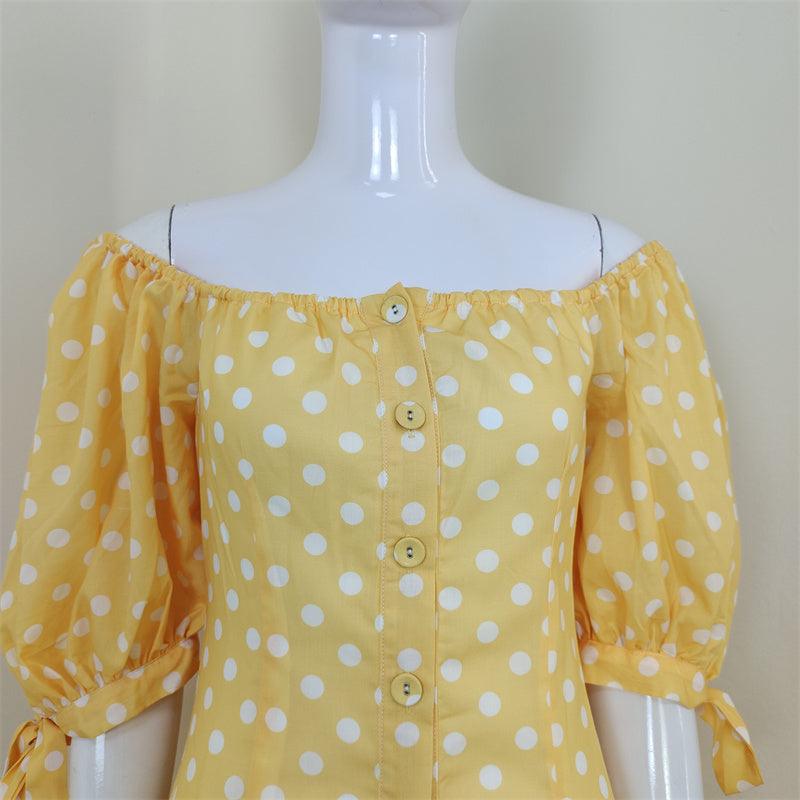 Matilda Ditsy Off Shoulder Layered Hem Midi Dress