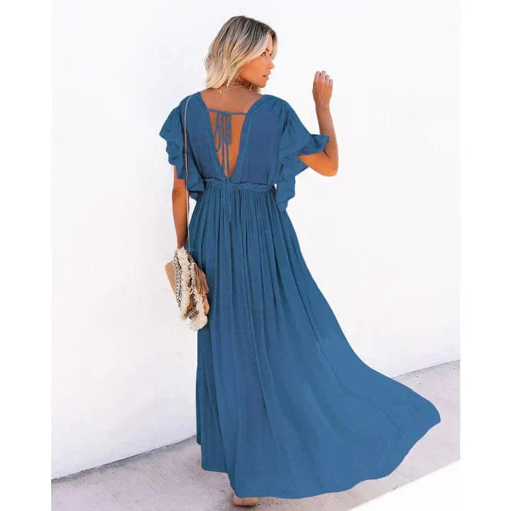 Kate Elevated Beach Dress Blue Chic Silhouette Collection