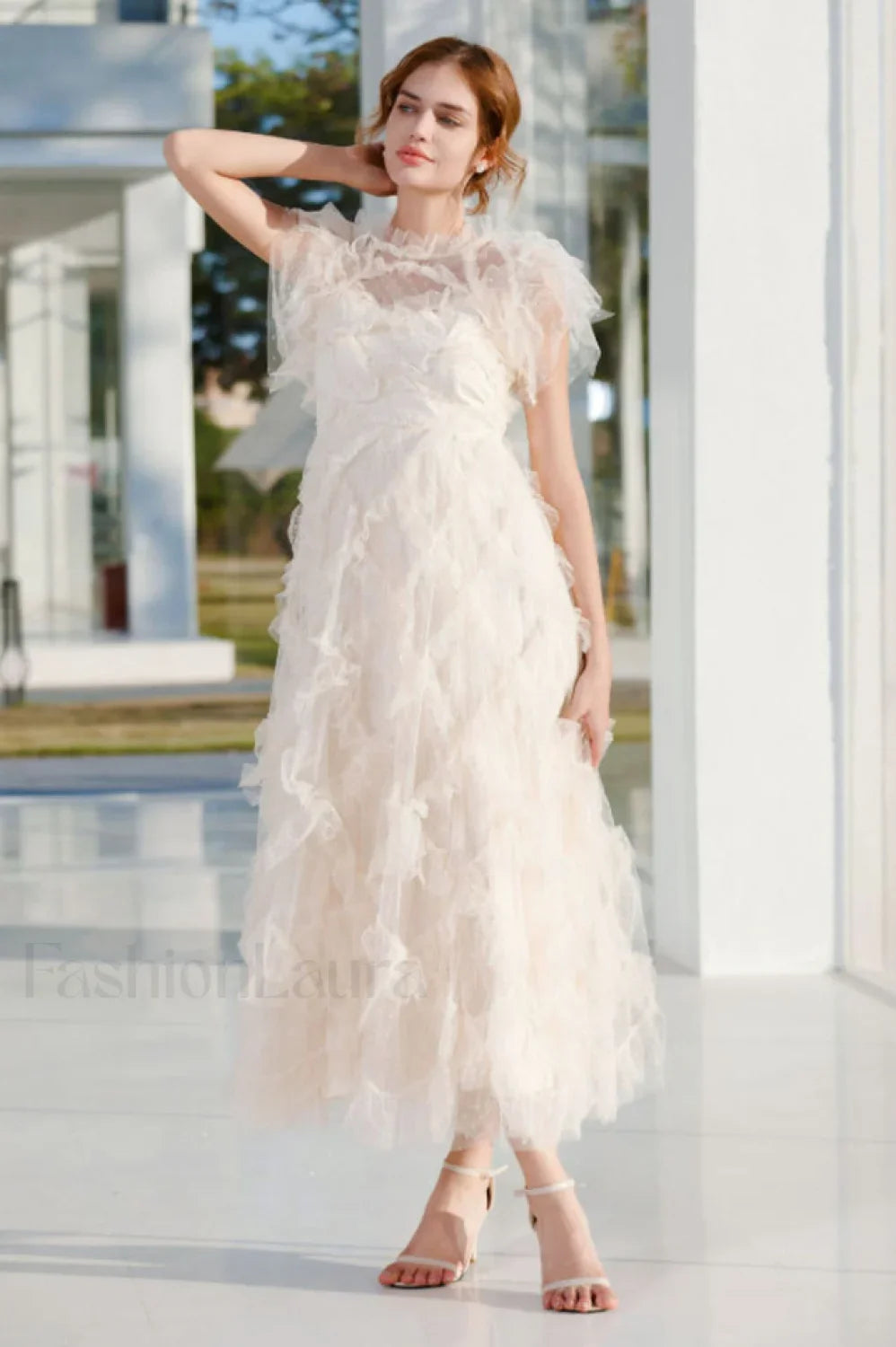 Maxine Floral Embroidery Charming Sleeveless Maxi Dress