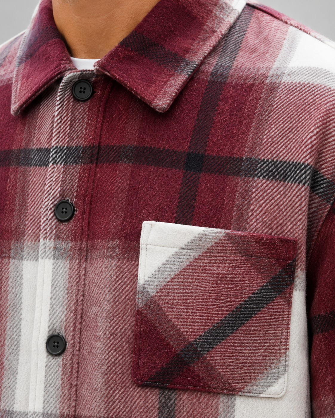Men's Brushed Check Flannel Shirt Jacket