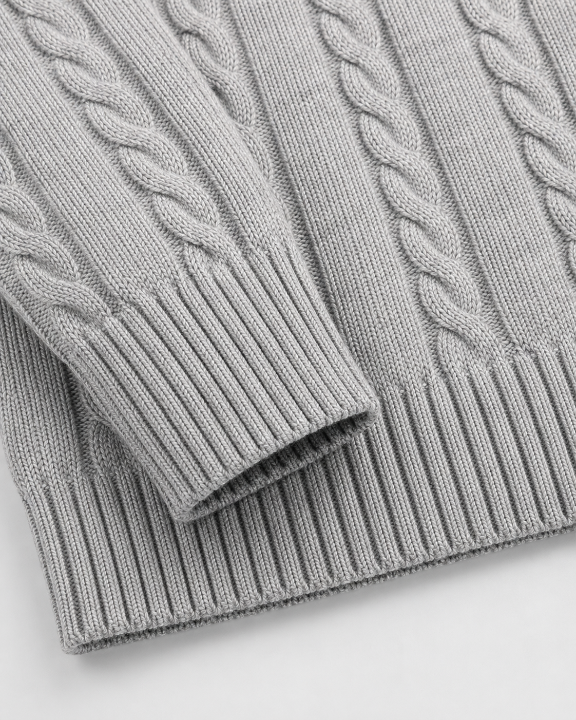 Men's Cable Knit Crew Neck Sweater