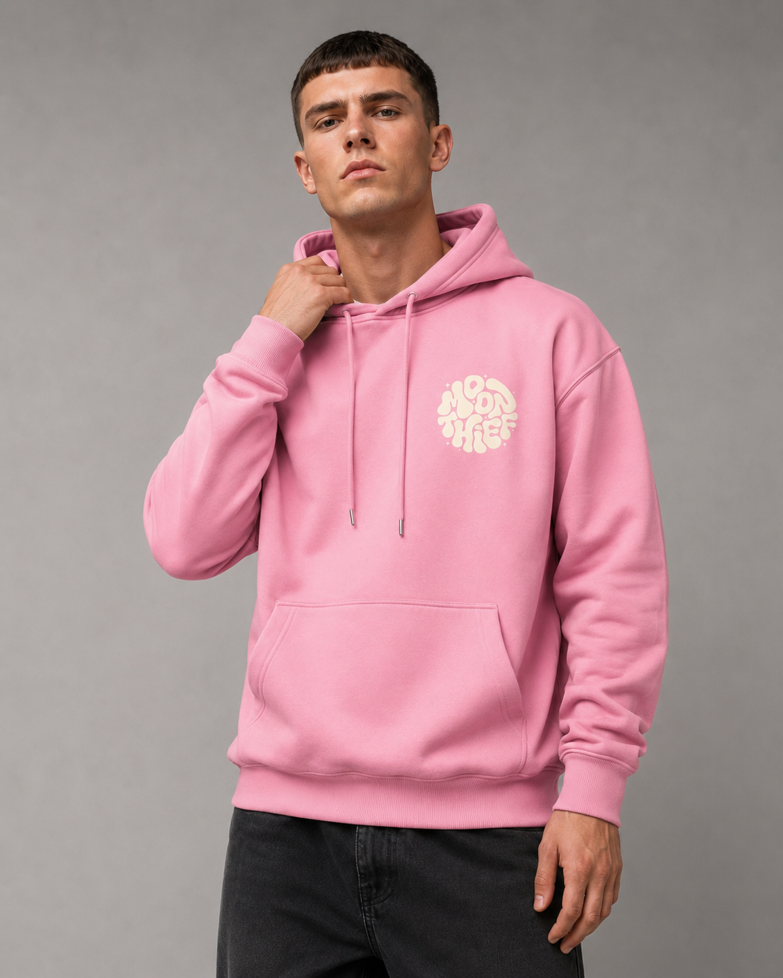 Men's Graphic Pullover Hoodie - Bold Back Print