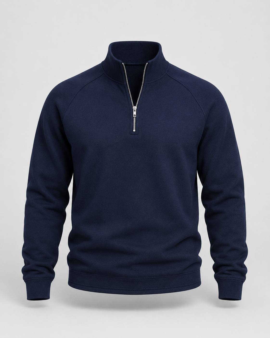 Men's Half Zip Pullover - Funnel Neck Raglan Sleeve