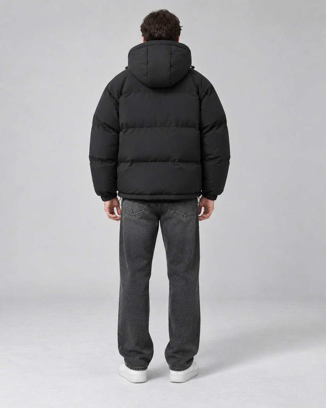 Men's Insulated Puffer Jacket - Hooded Relaxed Fit