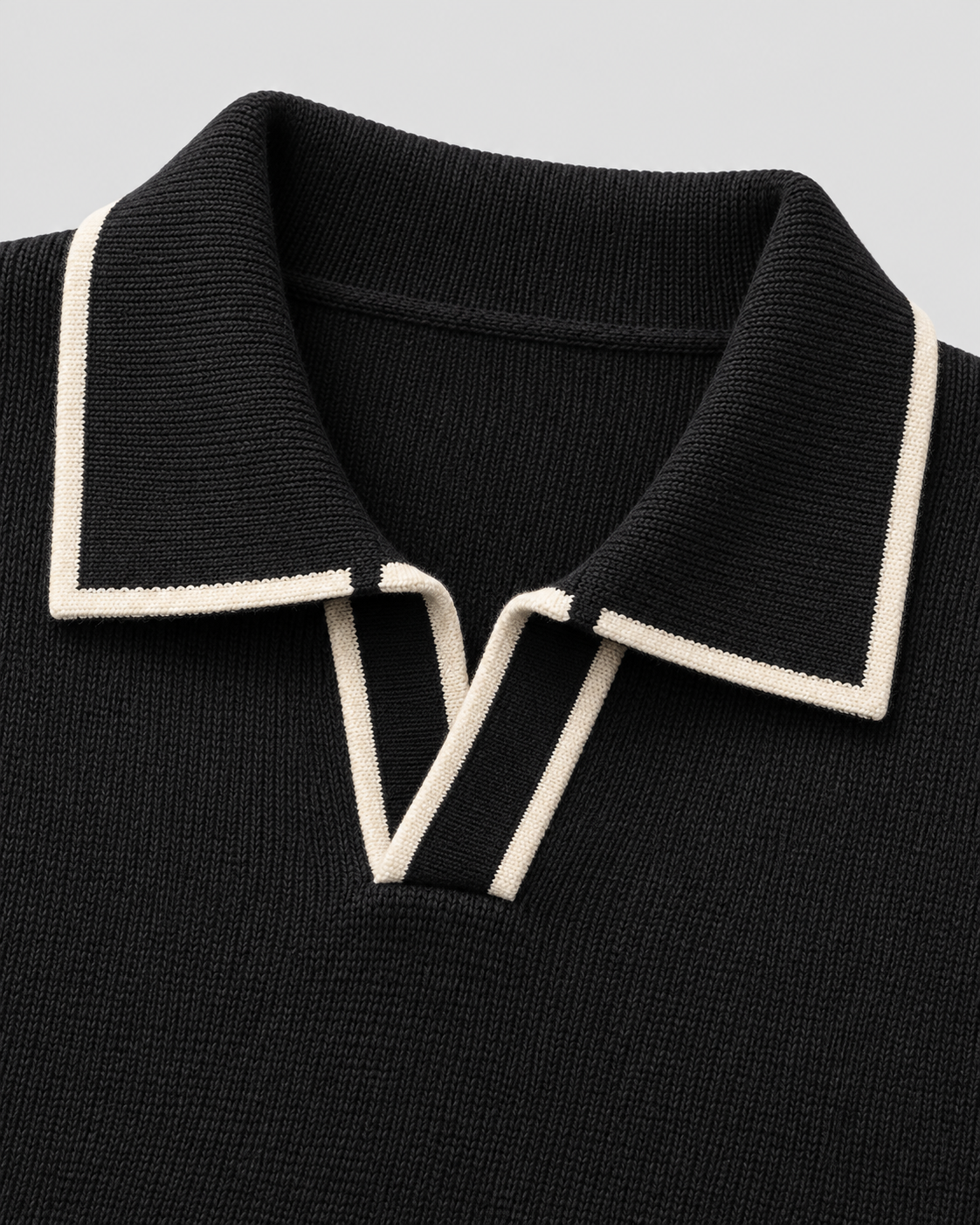 Men's Johnny Collar Polo Sweater - Rib-Knit Regular Fit