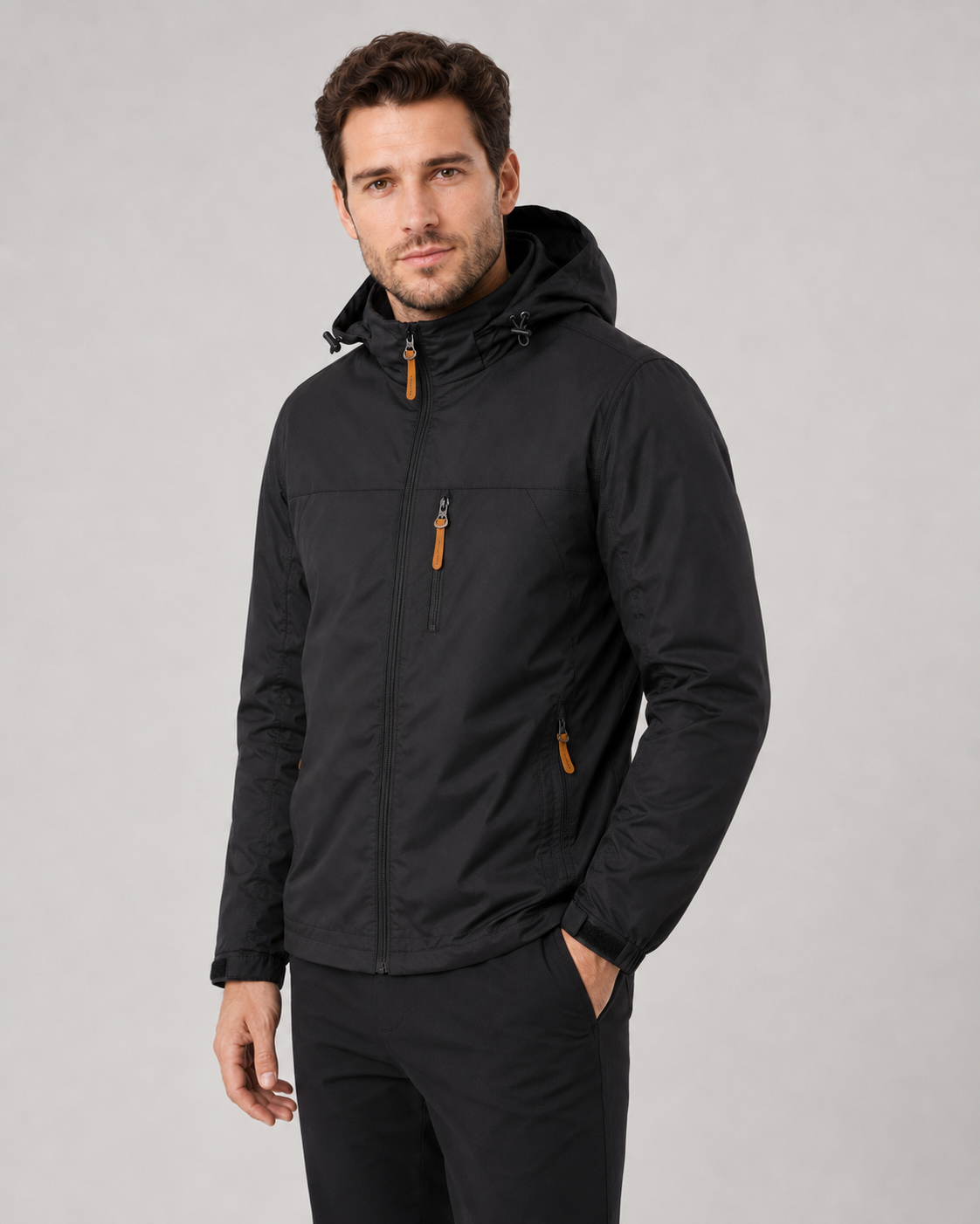 Men's Lightweight Hooded Windbreaker