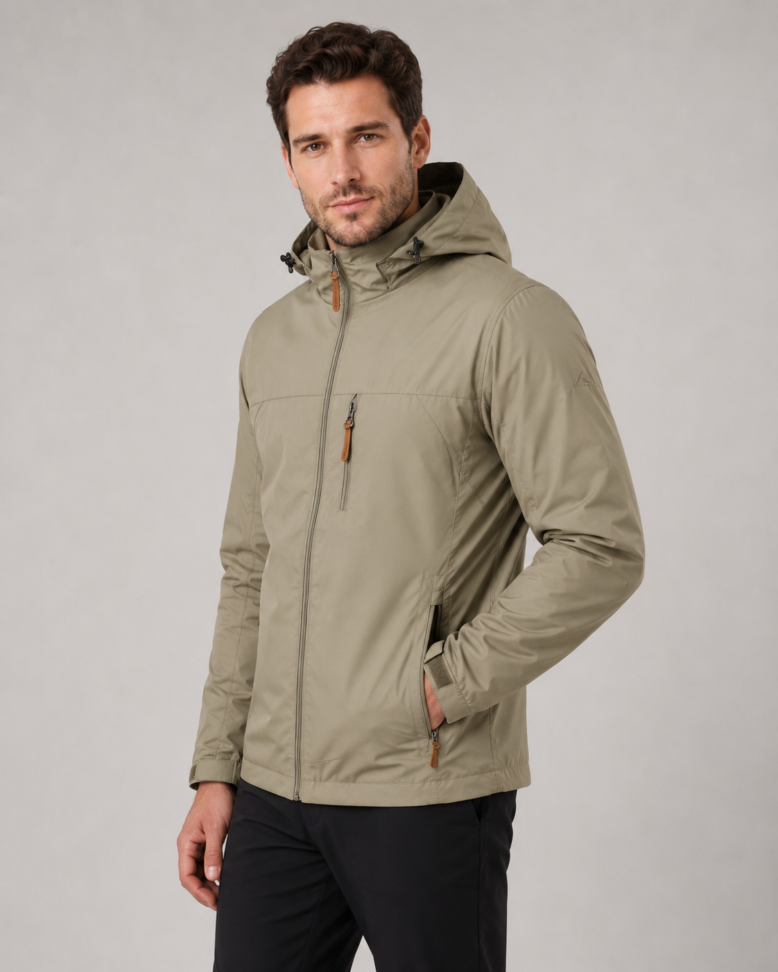 Men's Lightweight Hooded Windbreaker