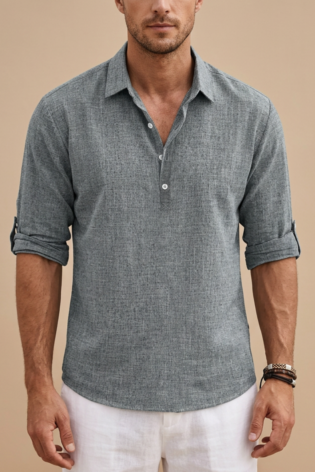 Men's Button Polo Shirt – Lightweight Summer Top