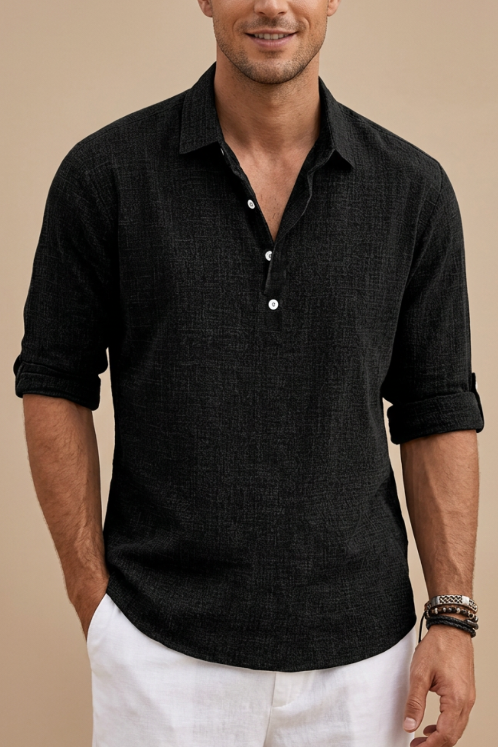 Men's Button Polo Shirt – Lightweight Summer Top