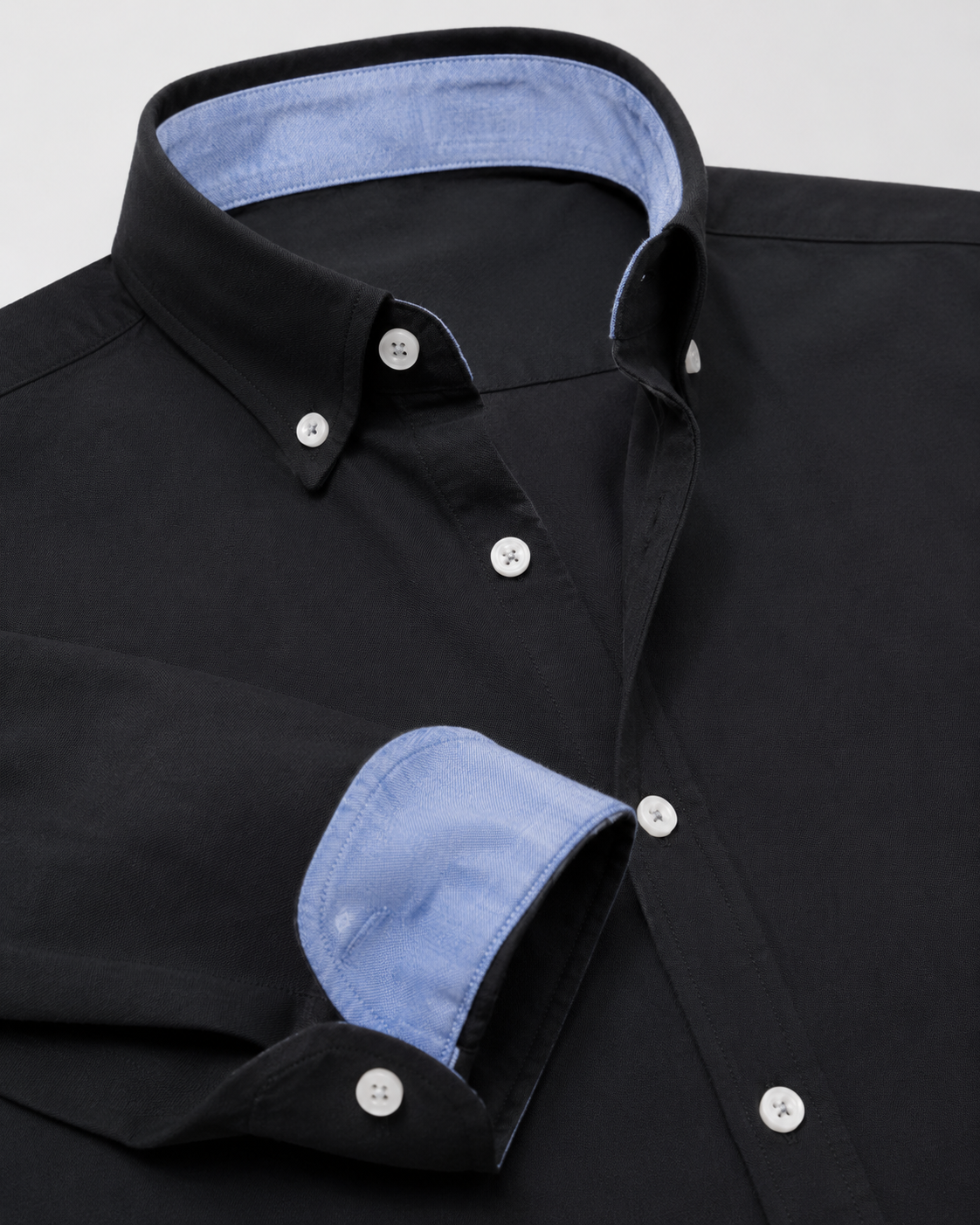 Men's Slim Fit Button-Down Shirt with Contrast Cuffs