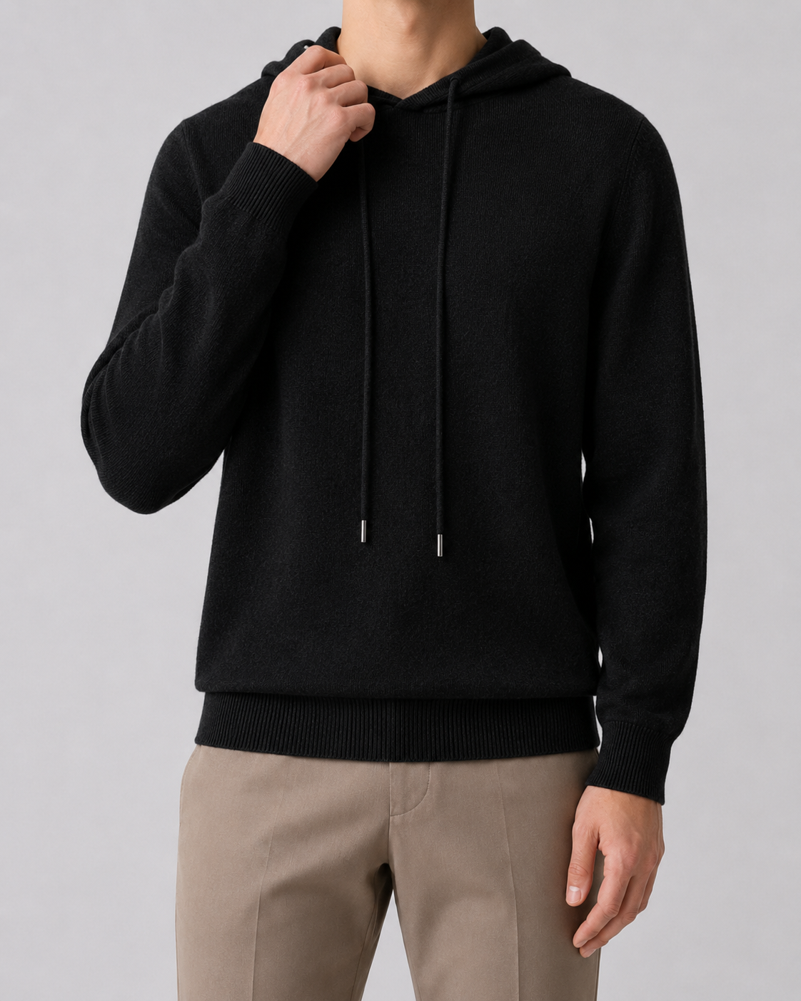 Men's Wool Knit Hoodie