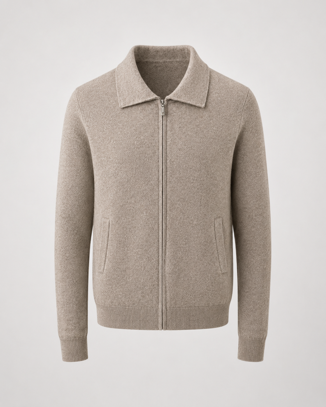 Men's Wool Zip-Up Sweater