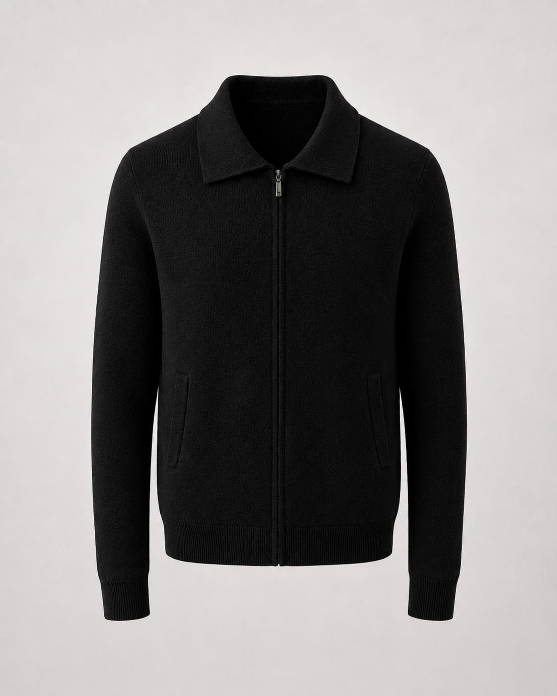 Men's Wool Zip-Up Sweater