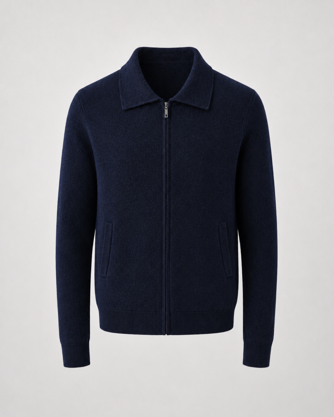 Men's Wool Zip-Up Sweater