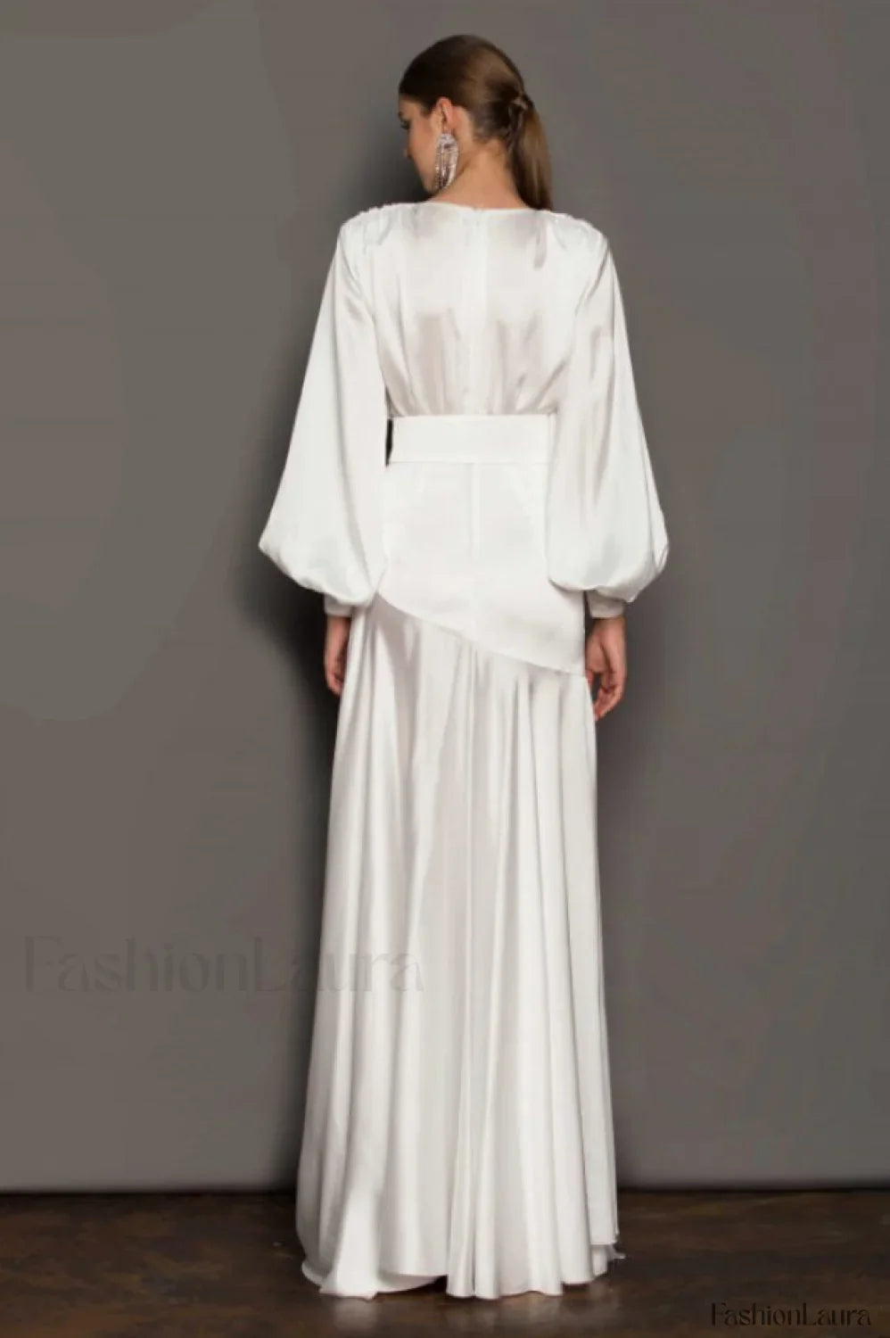 Michele Satin Stylish Formal Maxi Dress