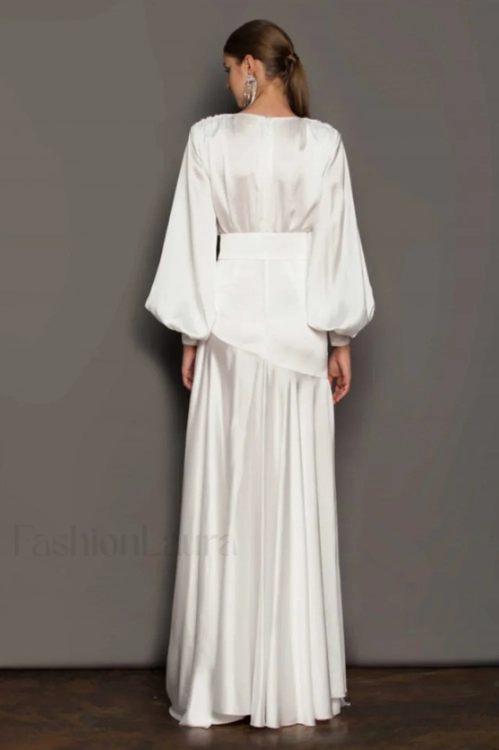 Michele Satin Stylish Formal Maxi Dress