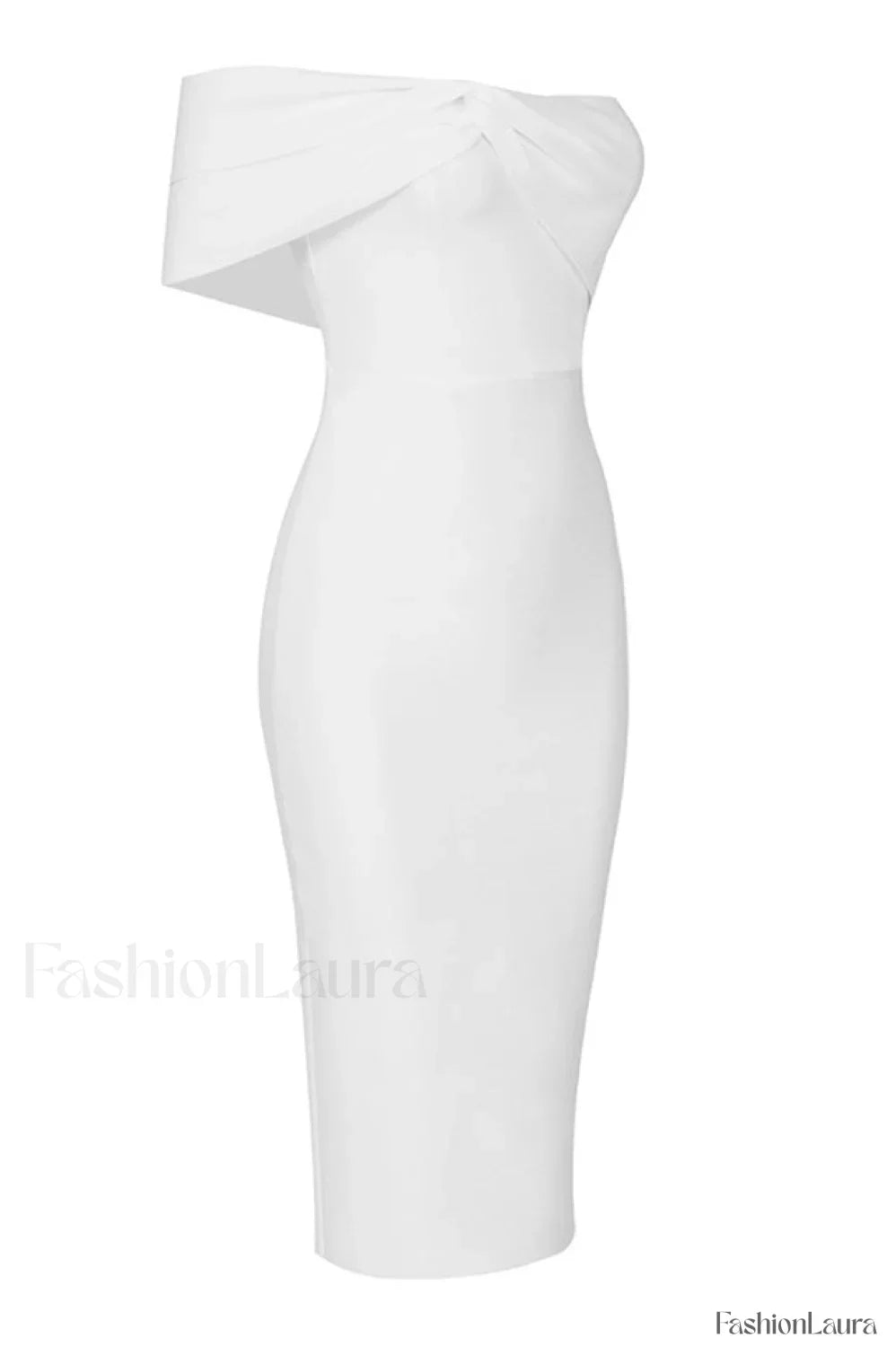 Milla Nova Draped Charming Crepe Midi Dress