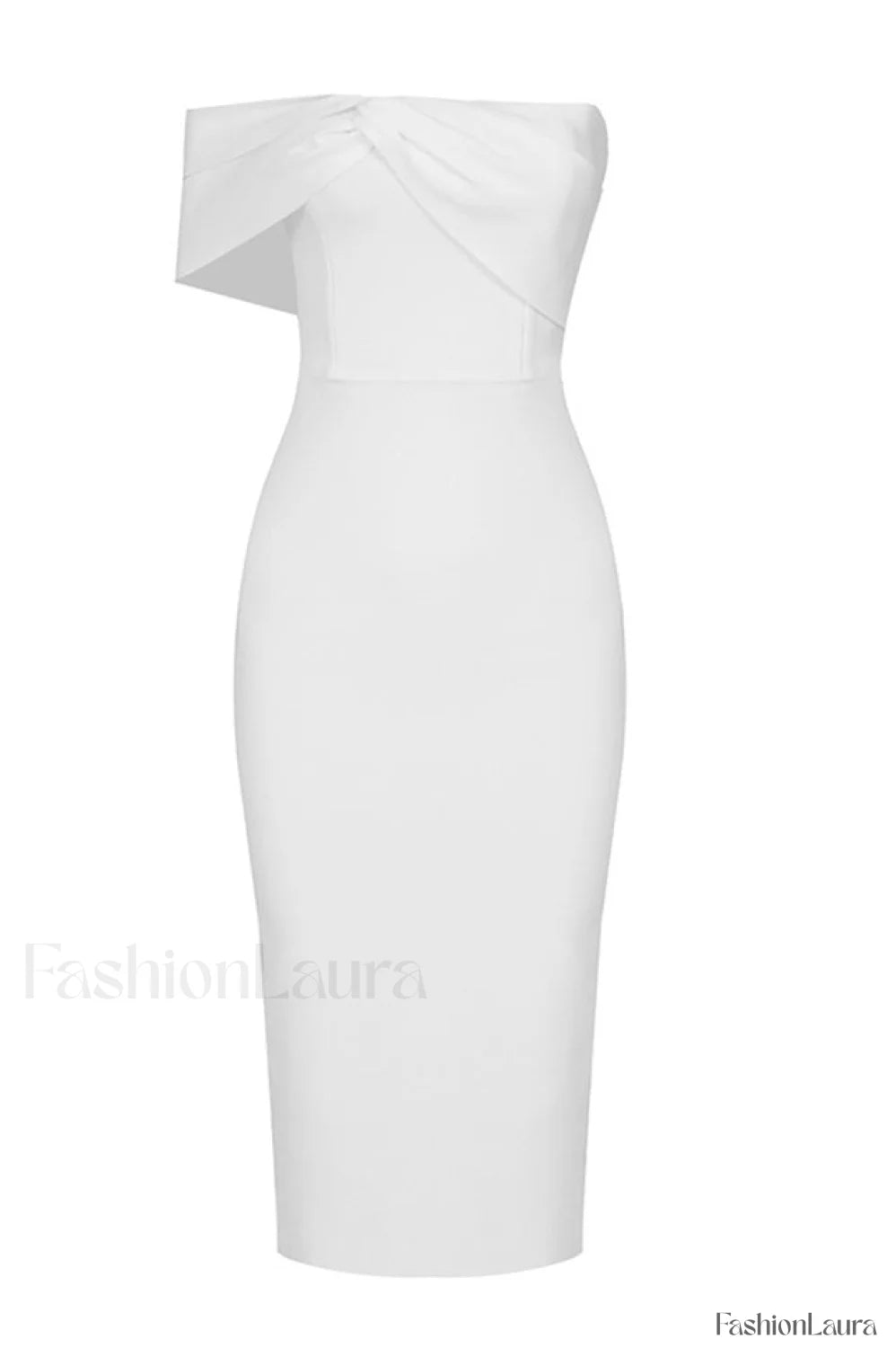 Milla Nova Draped Charming Crepe Midi Dress