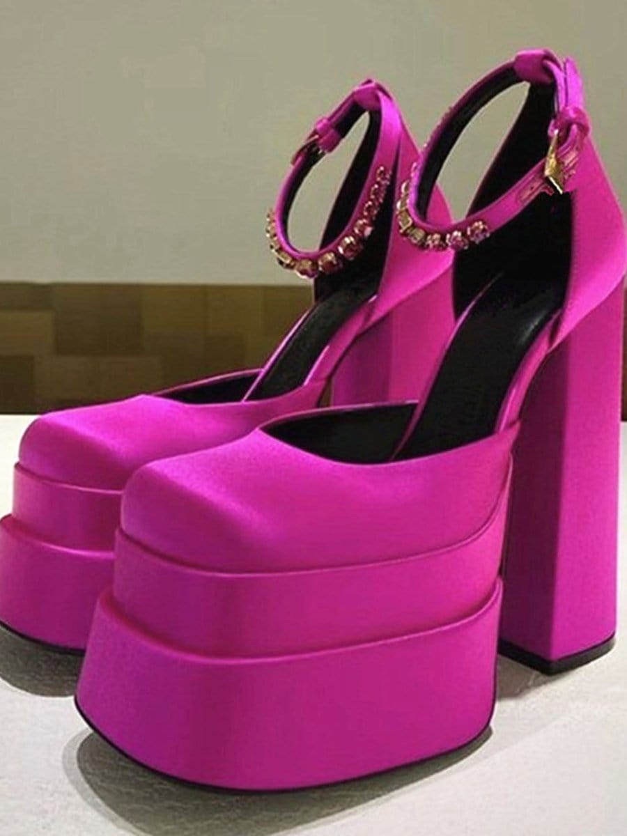 Mina Toe Rhinestone Heel