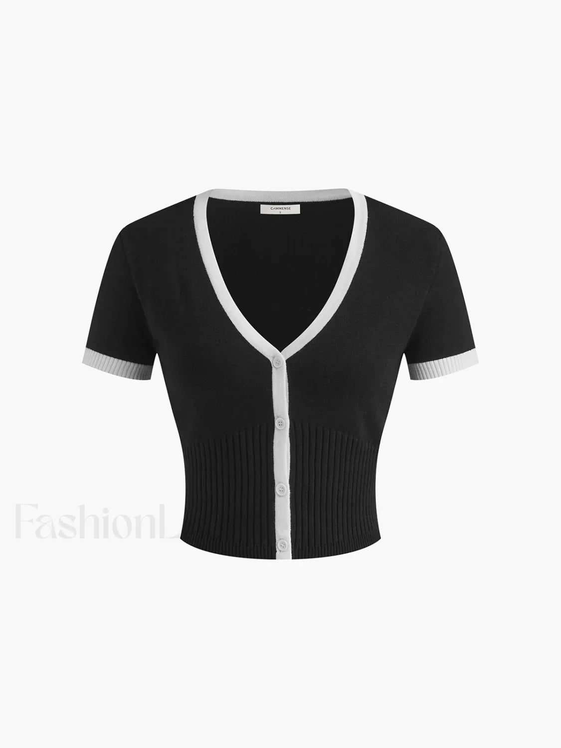 Minimalism Contrast Trim Sweater Skirt Set