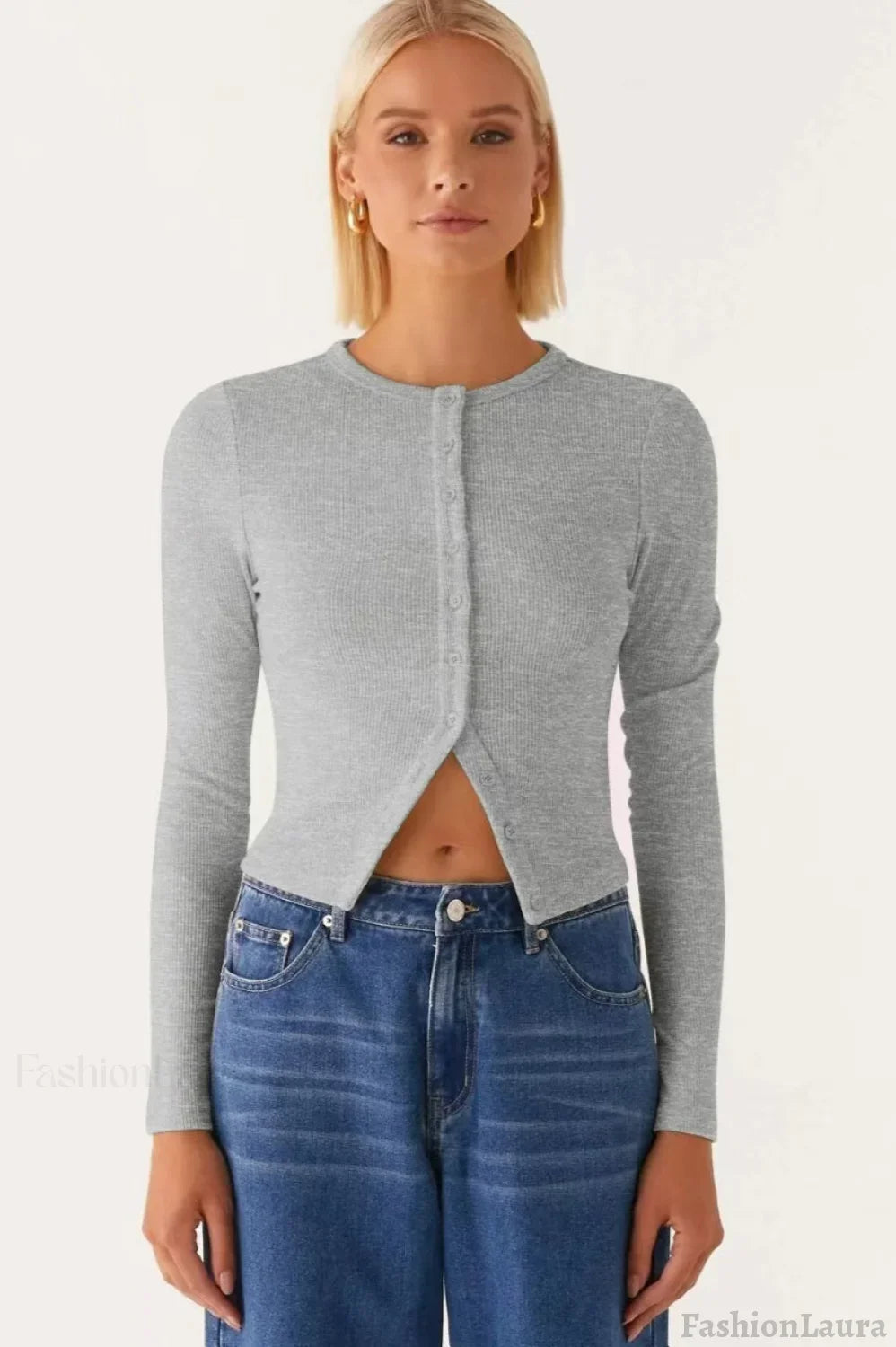 Minimalist Button Cardigan