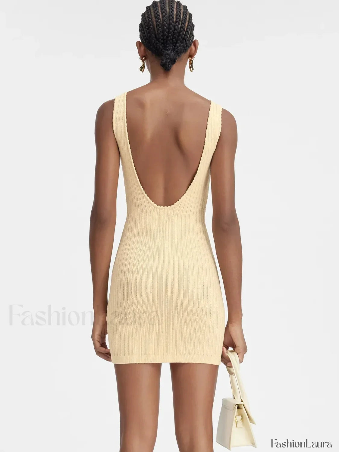 Minimalist Knit Party Mini Dress