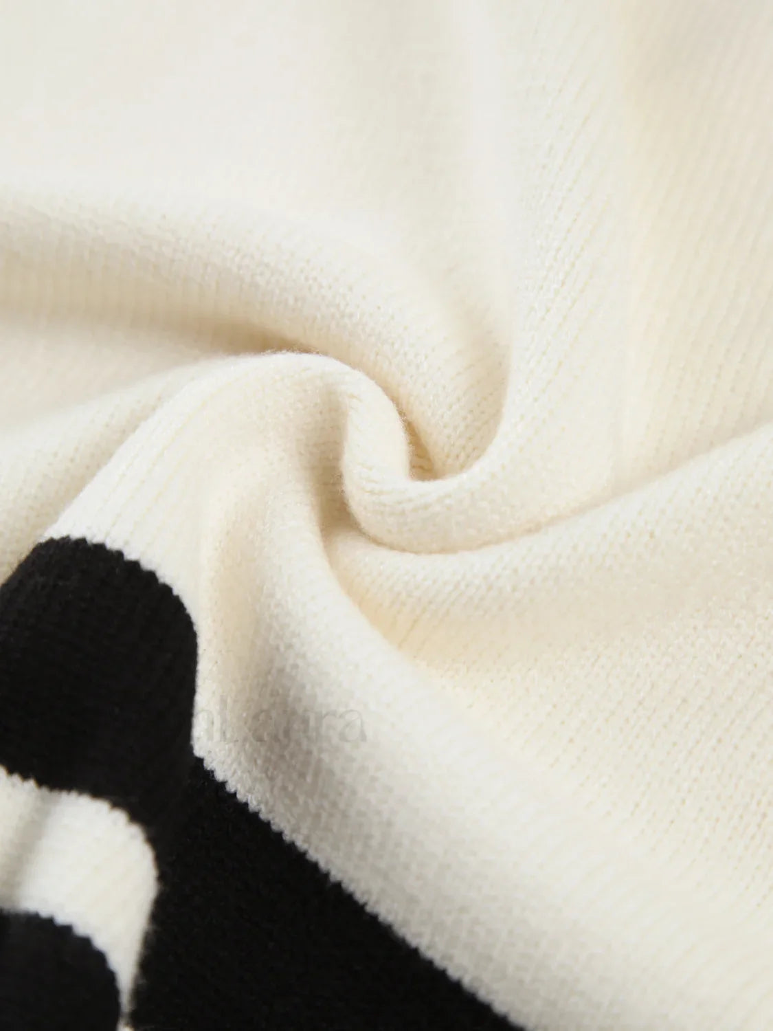 Miss Paris Mock Trendy Neck Stripe Sweater