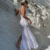Ivory Bloom Mesh Maxi Dress 12