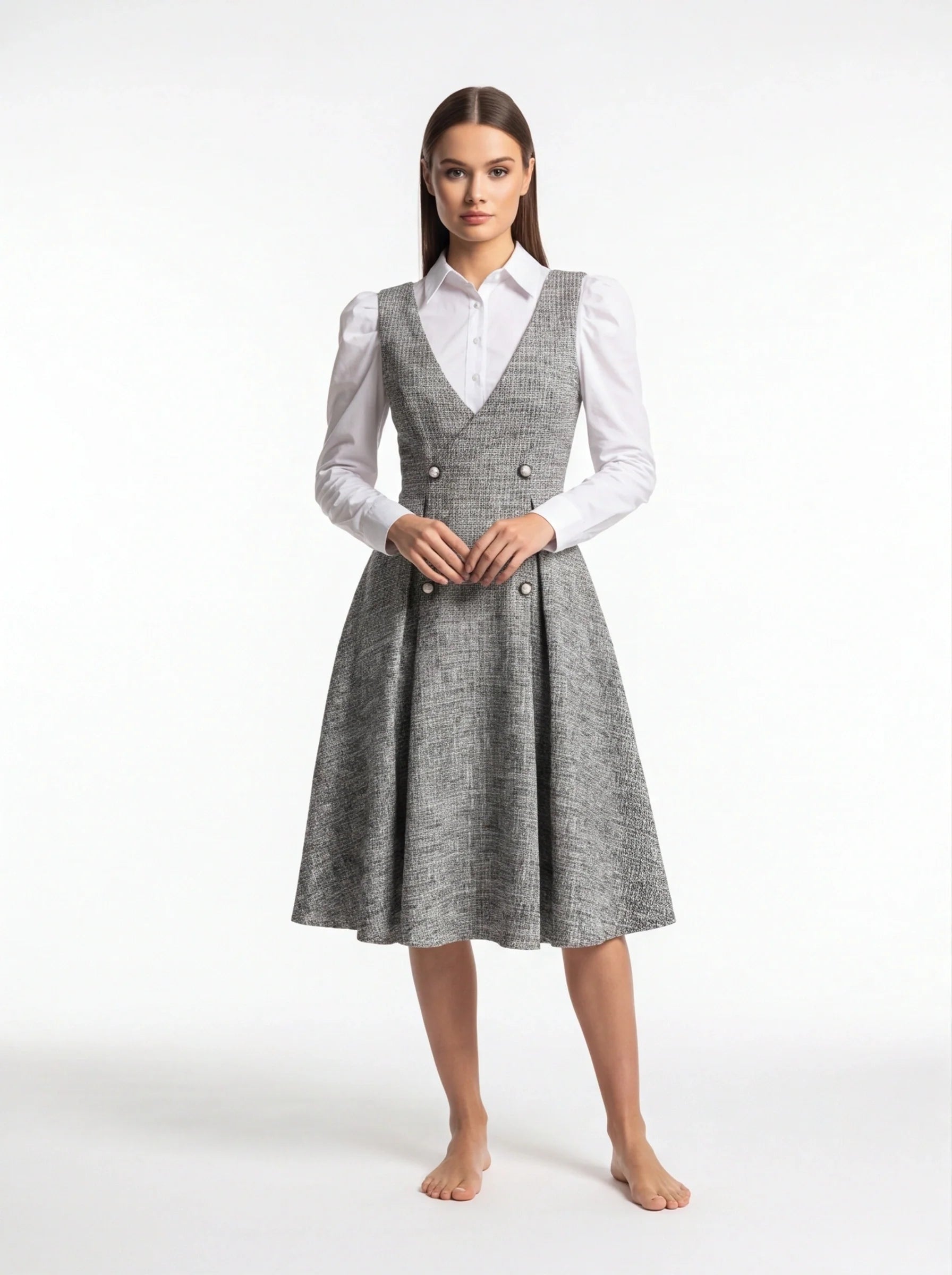 Elegant A-Line Cocktail Dress with Lace Accents and Sleeveless Design