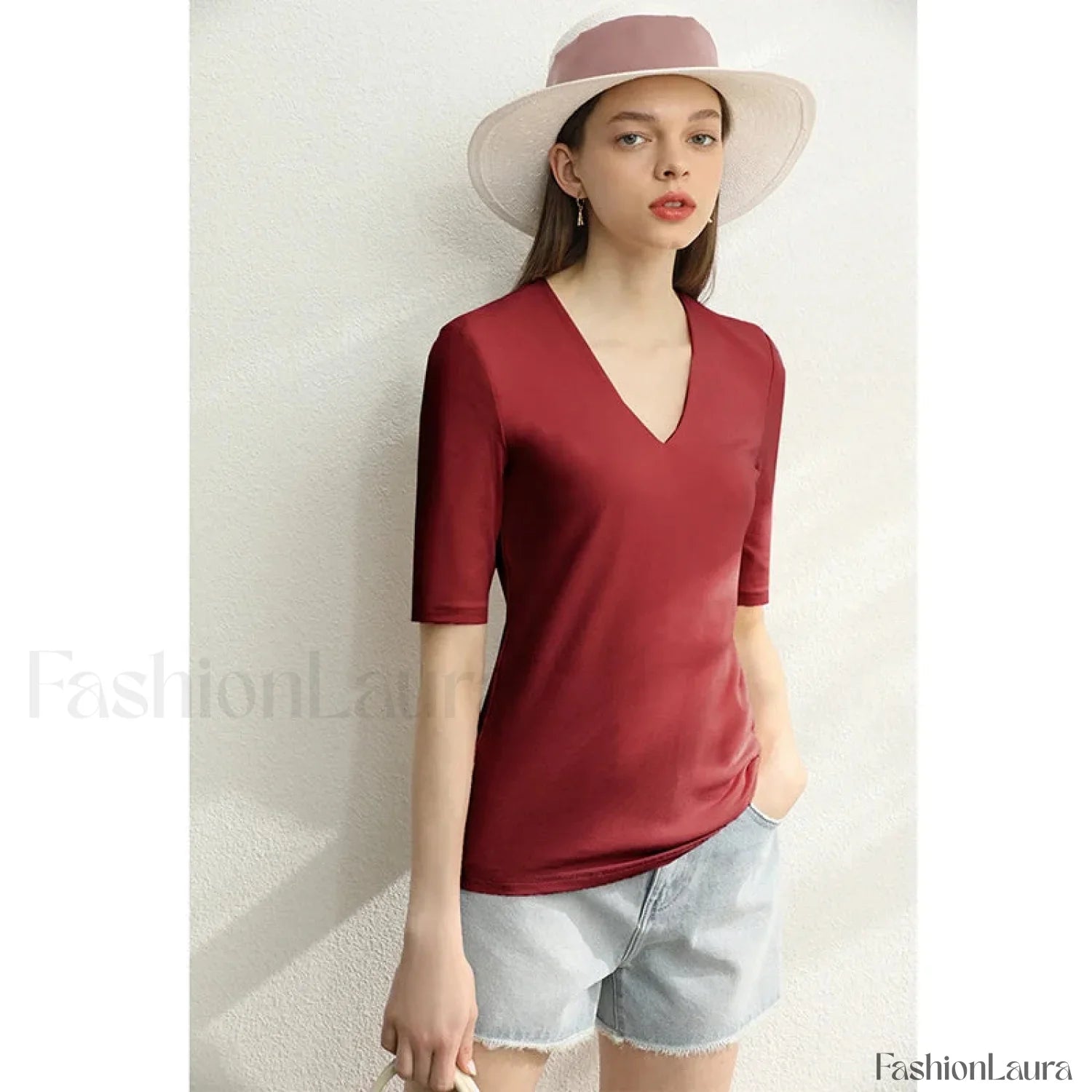 Modal Slim V-Neck T-Shirt
