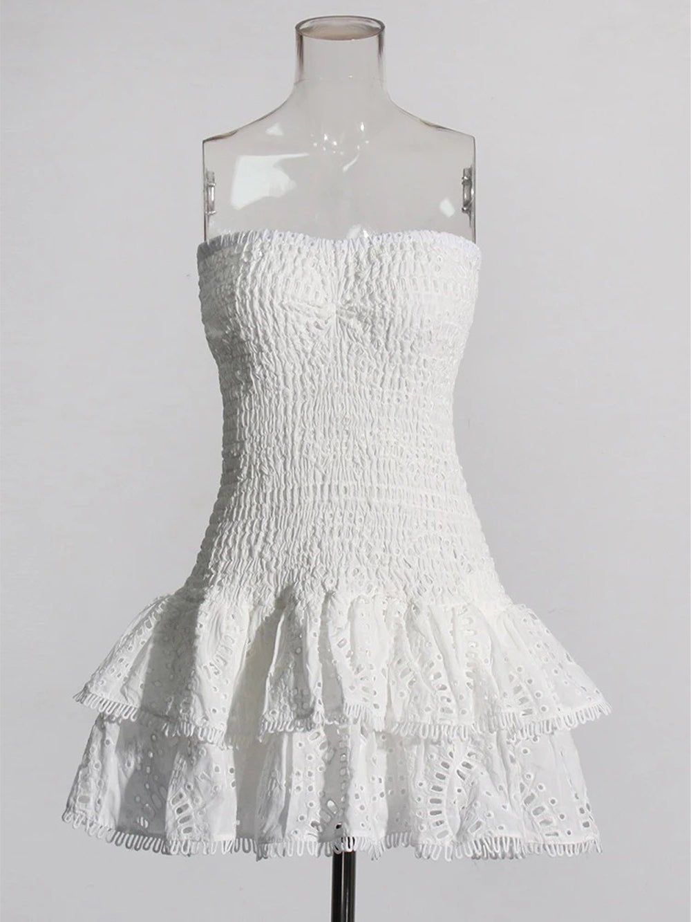 Molly Hollow Out Strapless Mini Dress - Fashion Pov