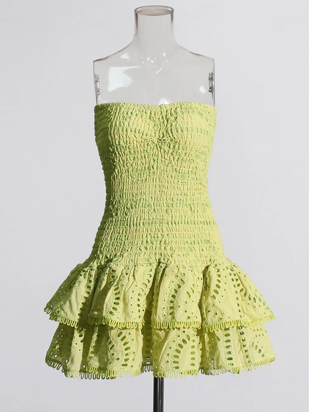 Molly Hollow Out Strapless Mini Dress - Fashion Pov