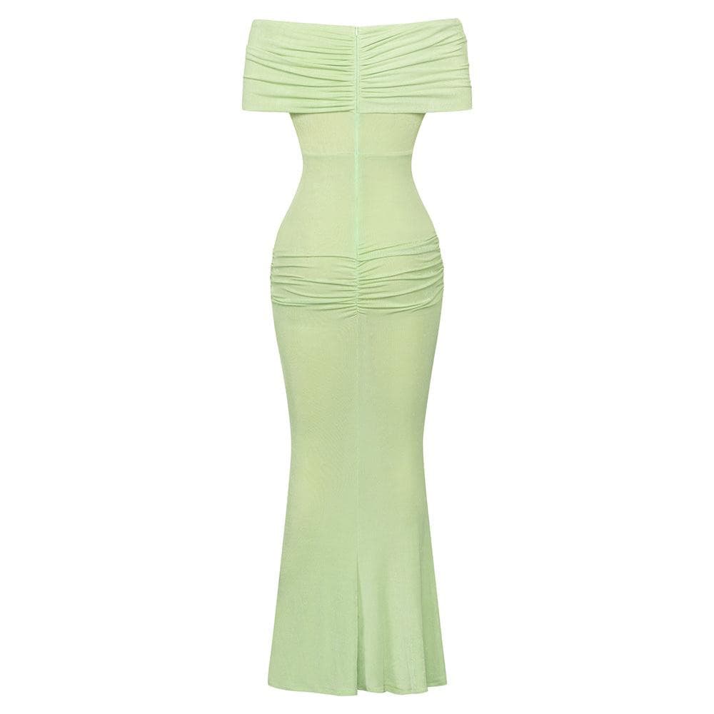 Molly Off Shoulder Solid Maxi Dress