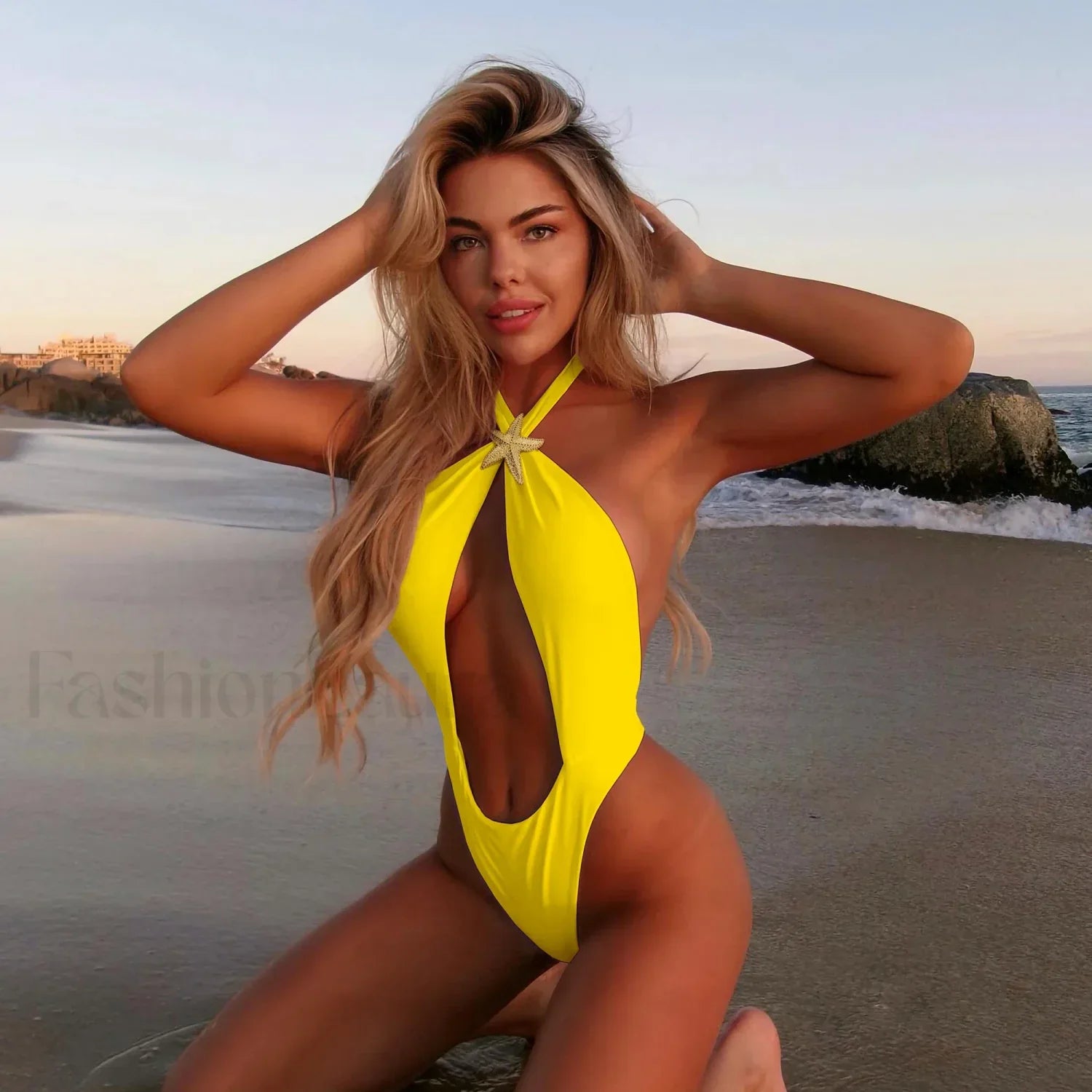 Monokini Halter Push Up One Piece color 13 / S