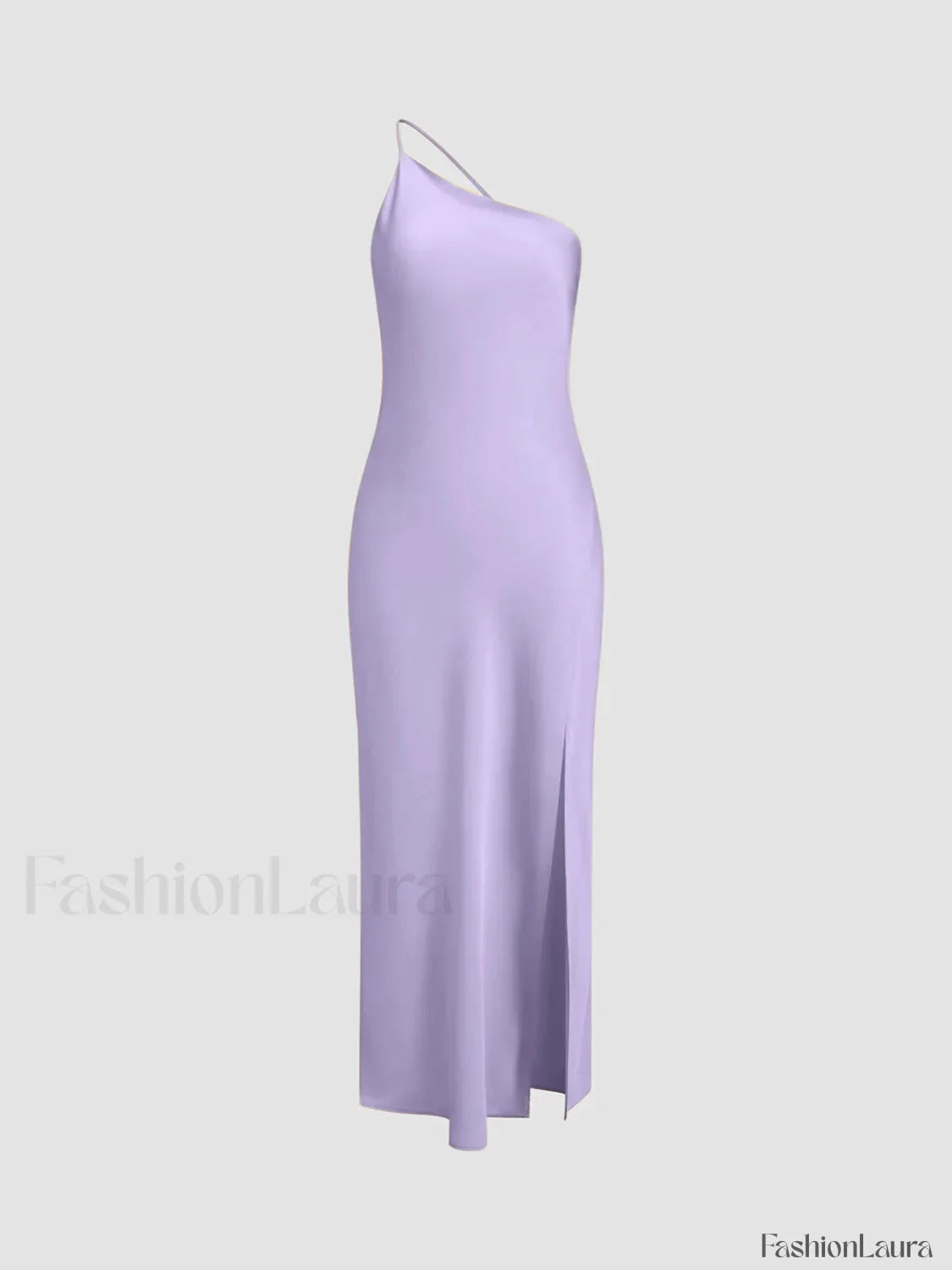 Moonlight Open Back Trendy Satin Slit Long Dress