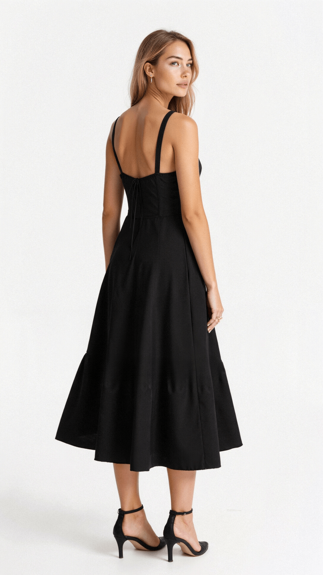 Floral Sweetheart Corset High Split Midi Dress 4