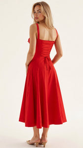 Floral Sweetheart Corset High Split Midi Dress 12