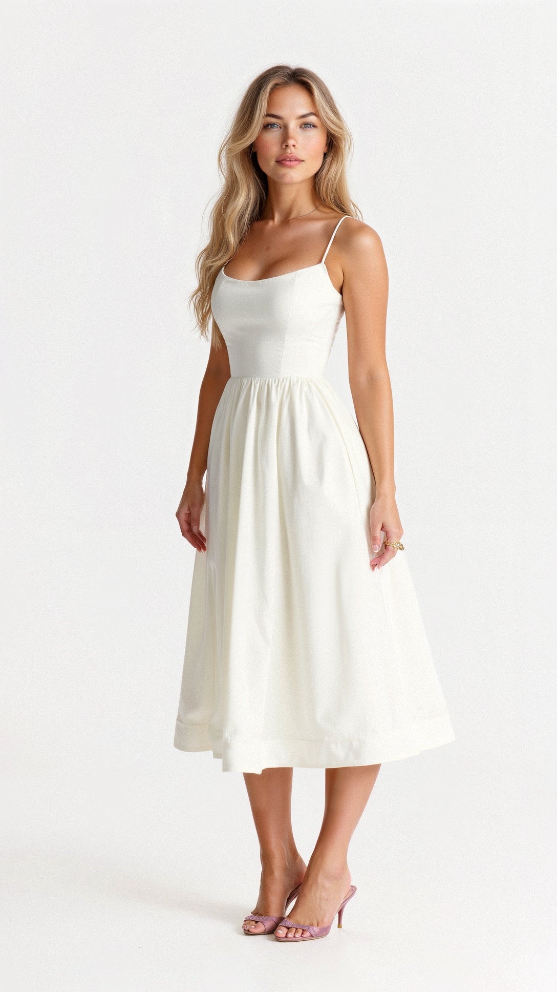 Premium Mia Off the Shoulder Midi Dress Elevated Occasion Wear