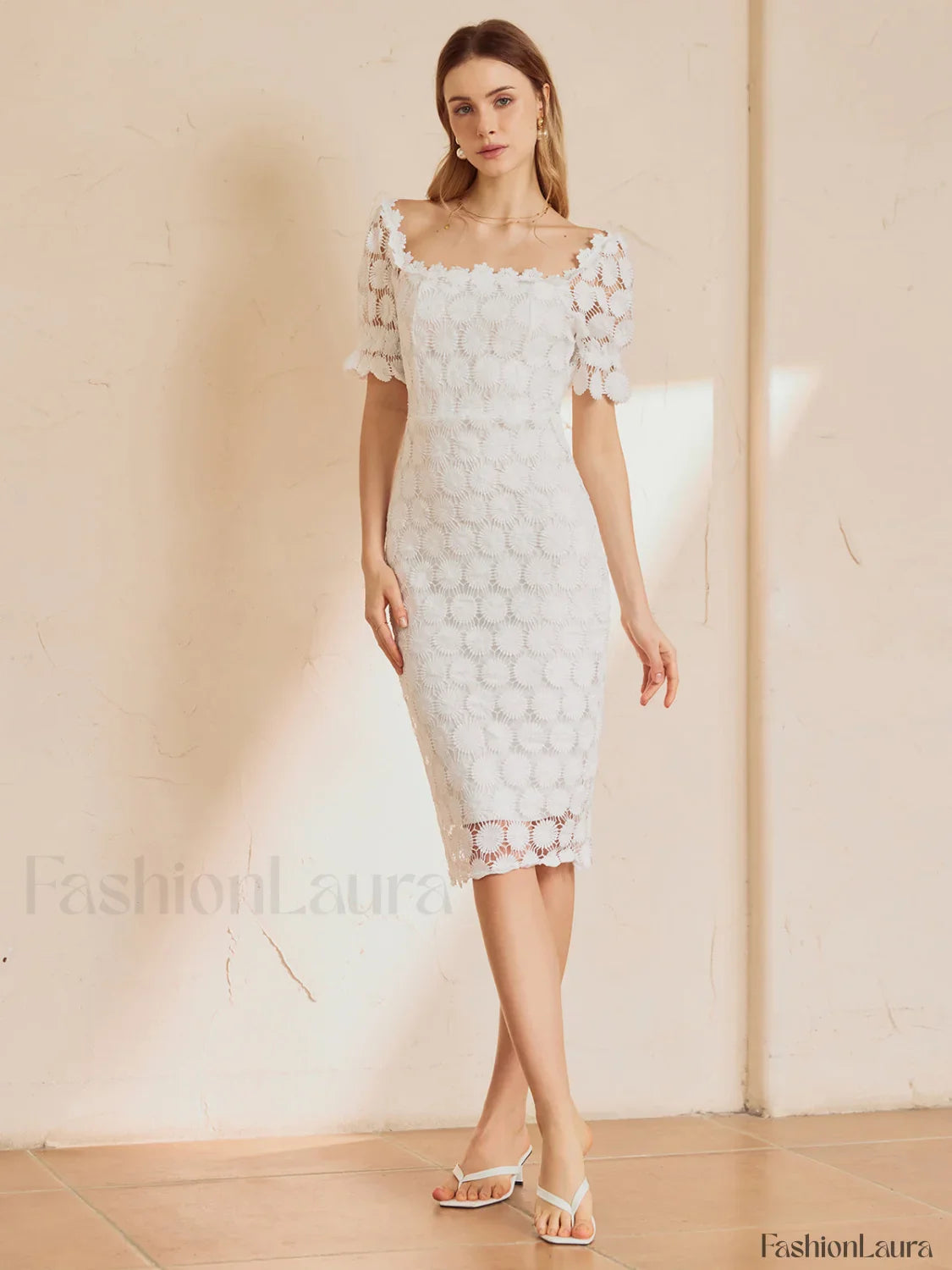 Multi Floral Graceful Midi Dress