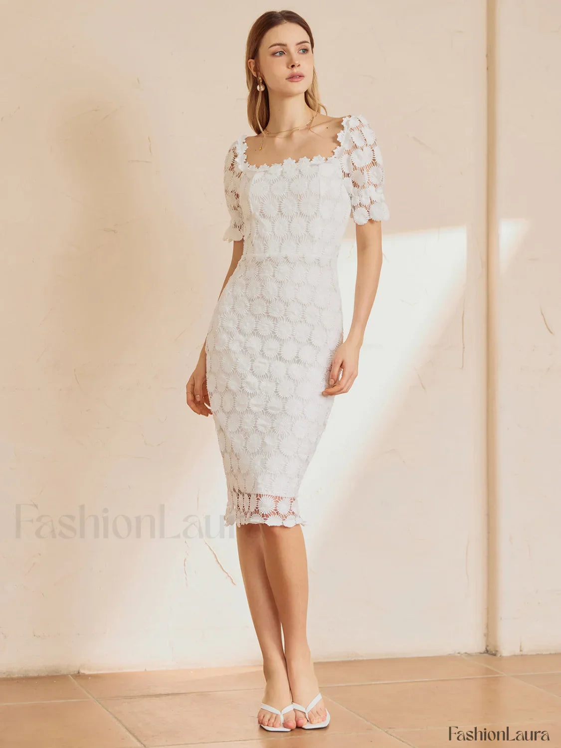 Multi Floral Graceful Midi Dress