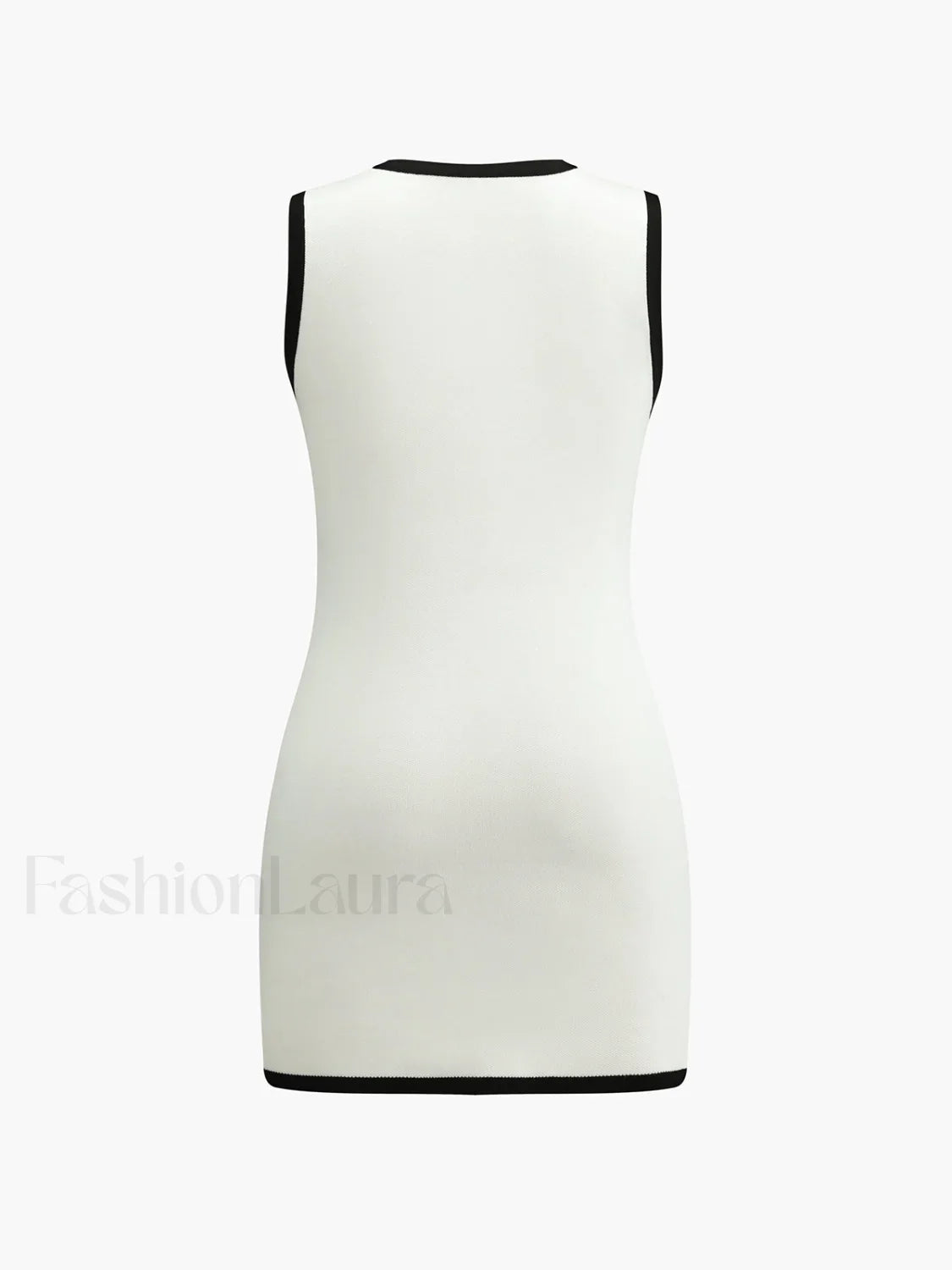 Multi Pocket Button Sleeveless Short Sweater Dress