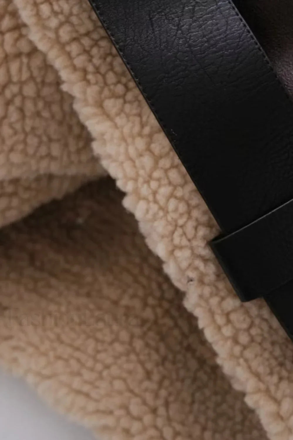 Multi-Zip Faux Shearling Longline Jacket