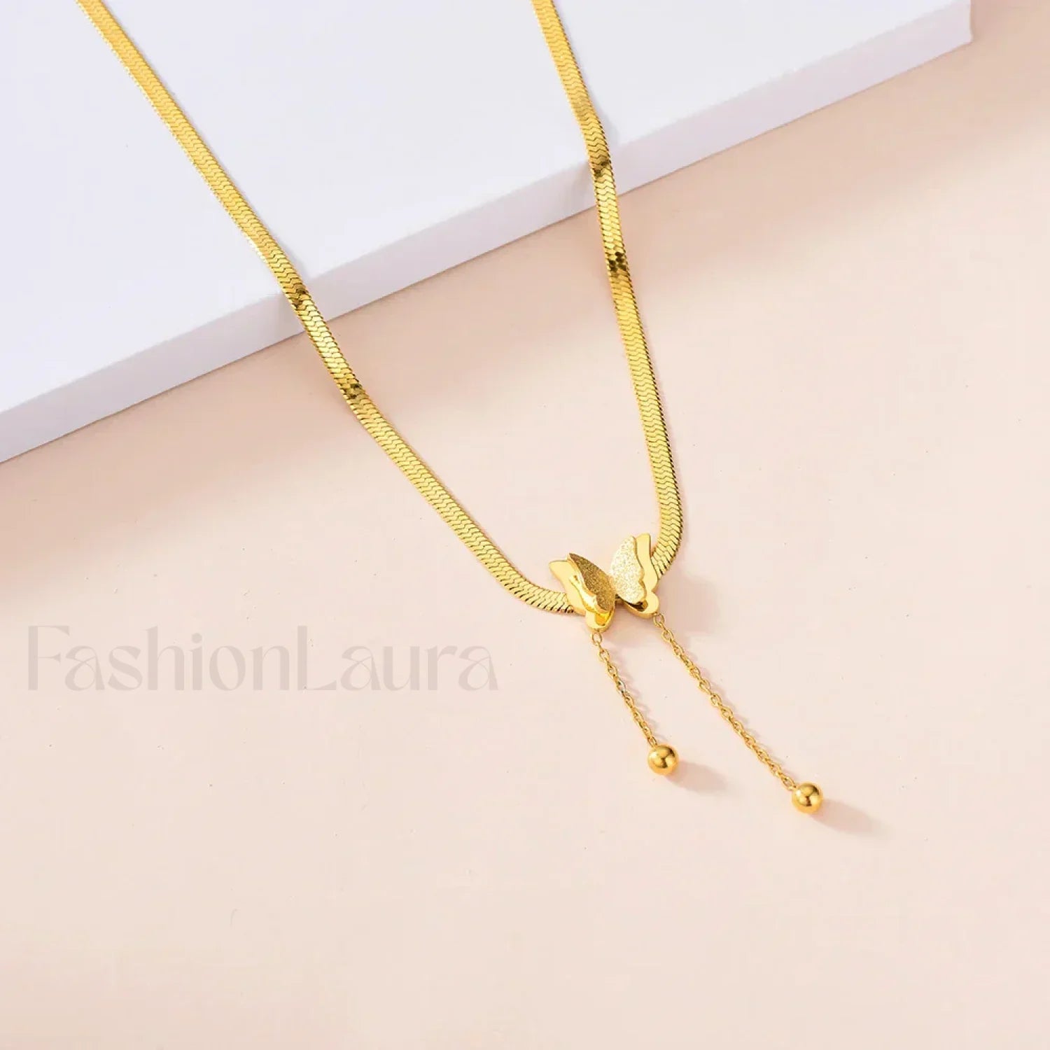 Multilayer Butterfly Gold Stainless Choker Jewelry Gift Necklace