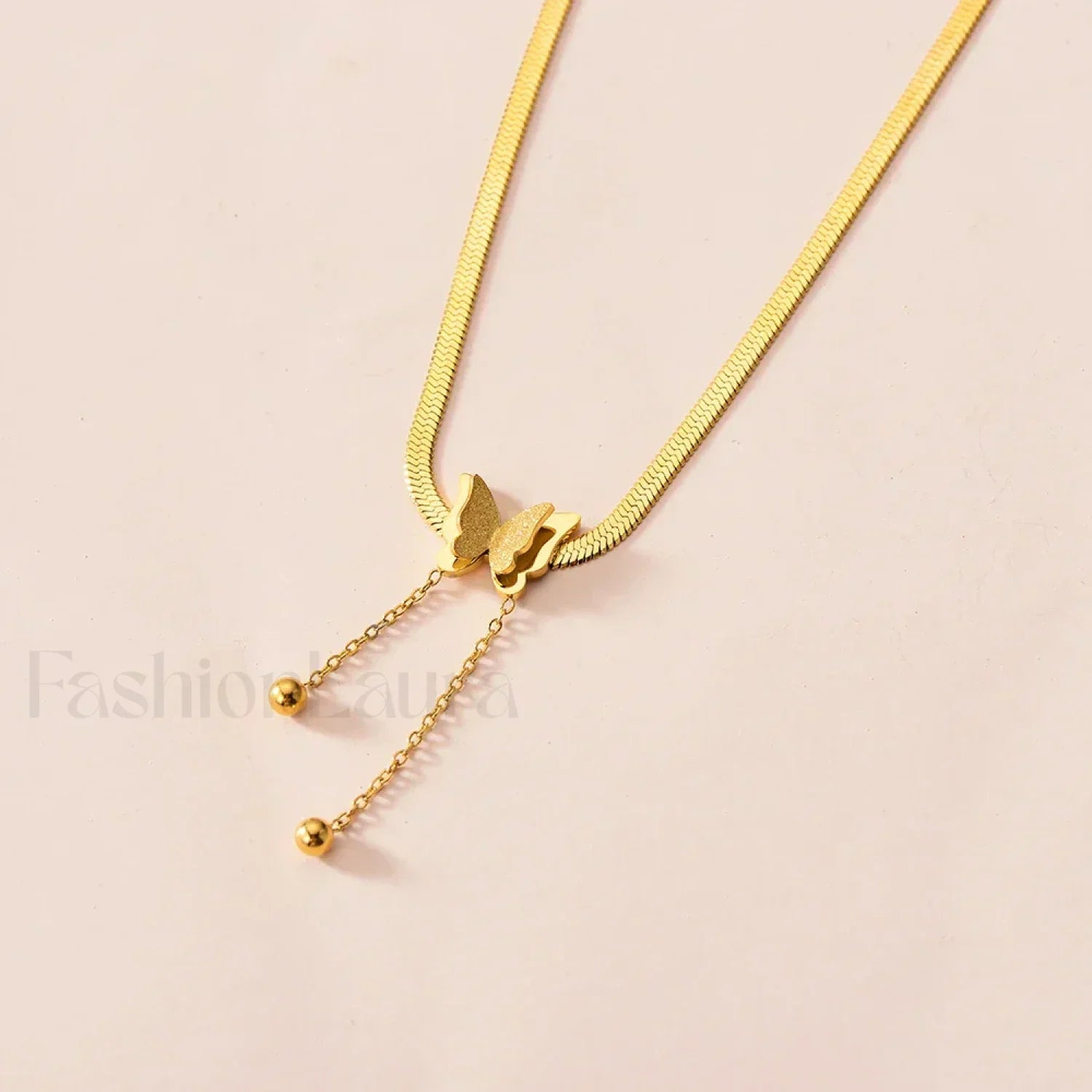 Multilayer Butterfly Gold Stainless Choker Jewelry Gift Necklace