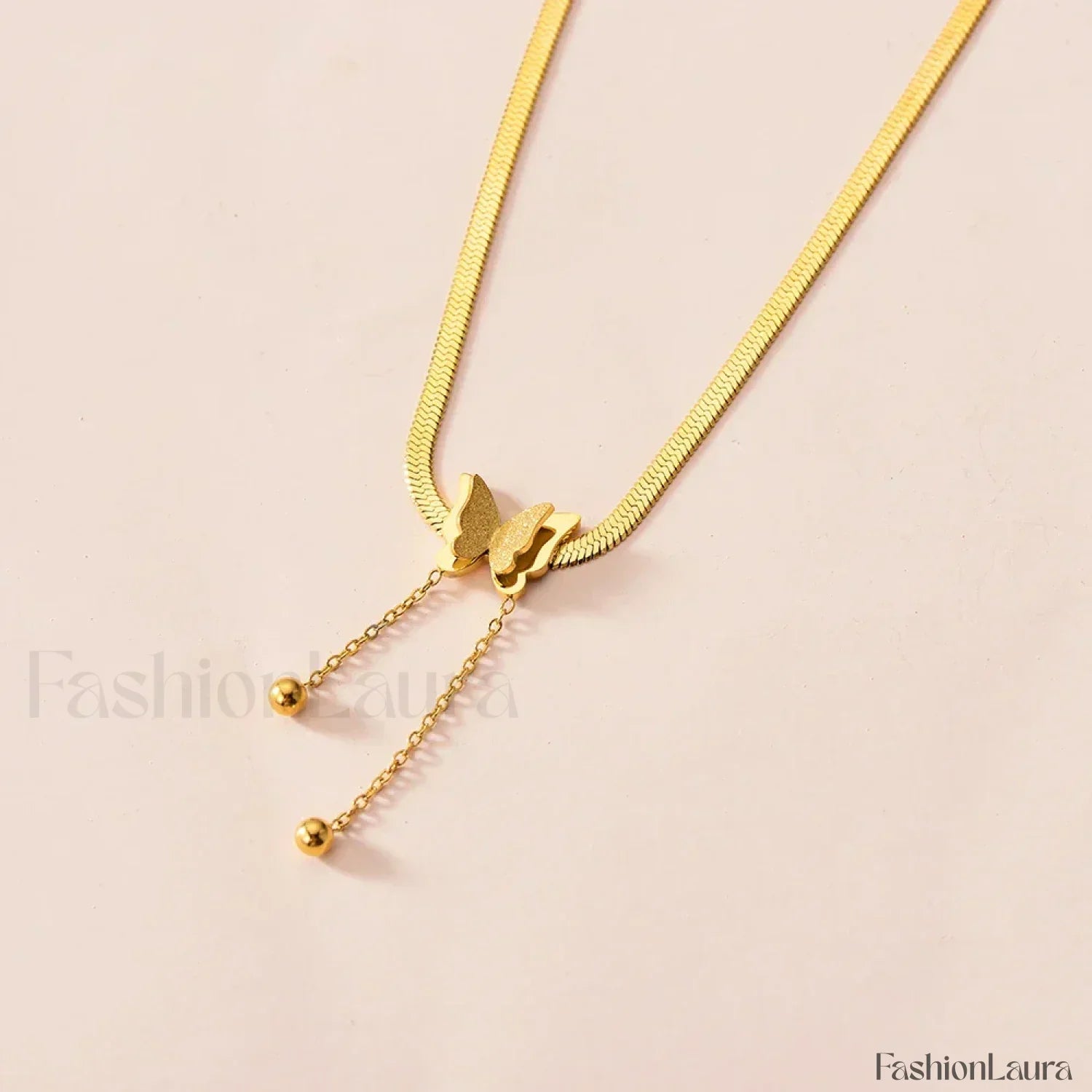 Multilayer Butterfly Gold Stainless Choker Jewelry Gift Necklace