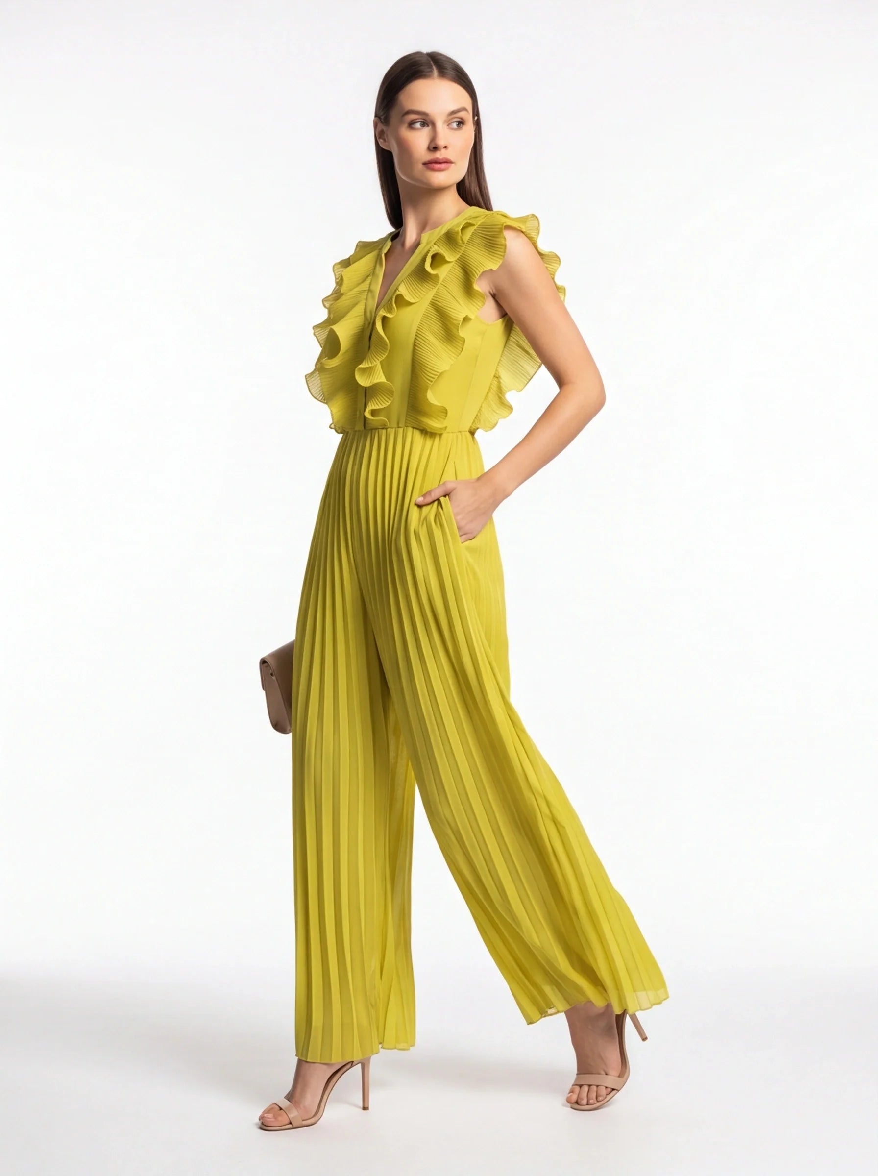 Lightweight Wide-Leg Jumpsuit with Pockets - Jamota