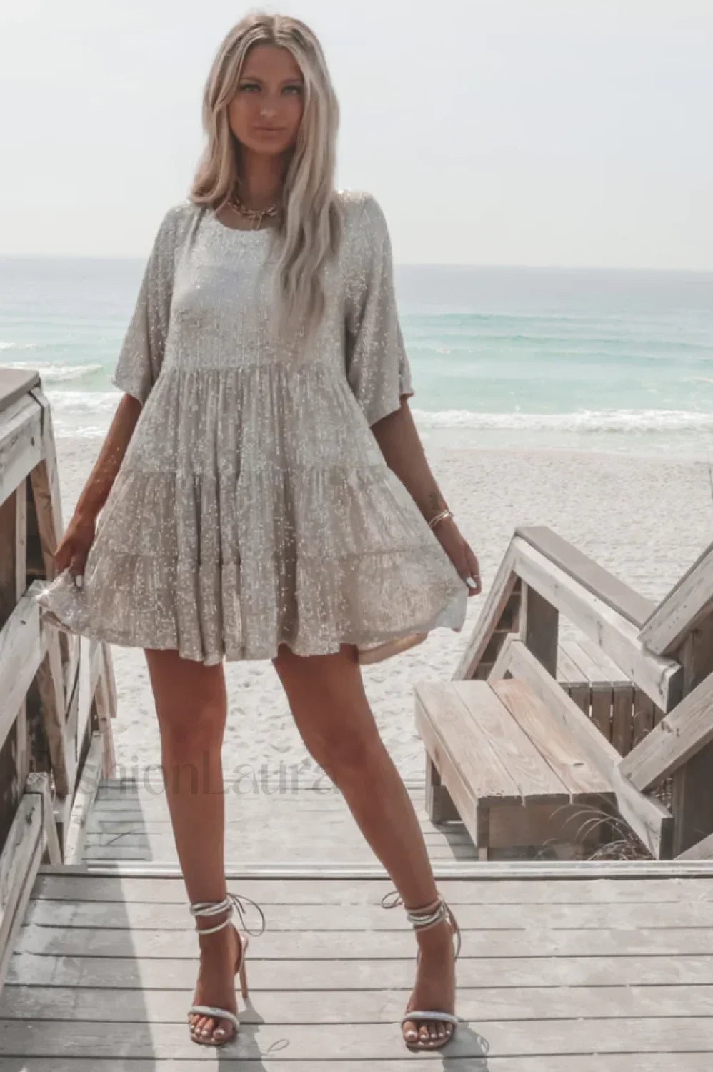 My Queen Sequin Charming Baby Doll Dress