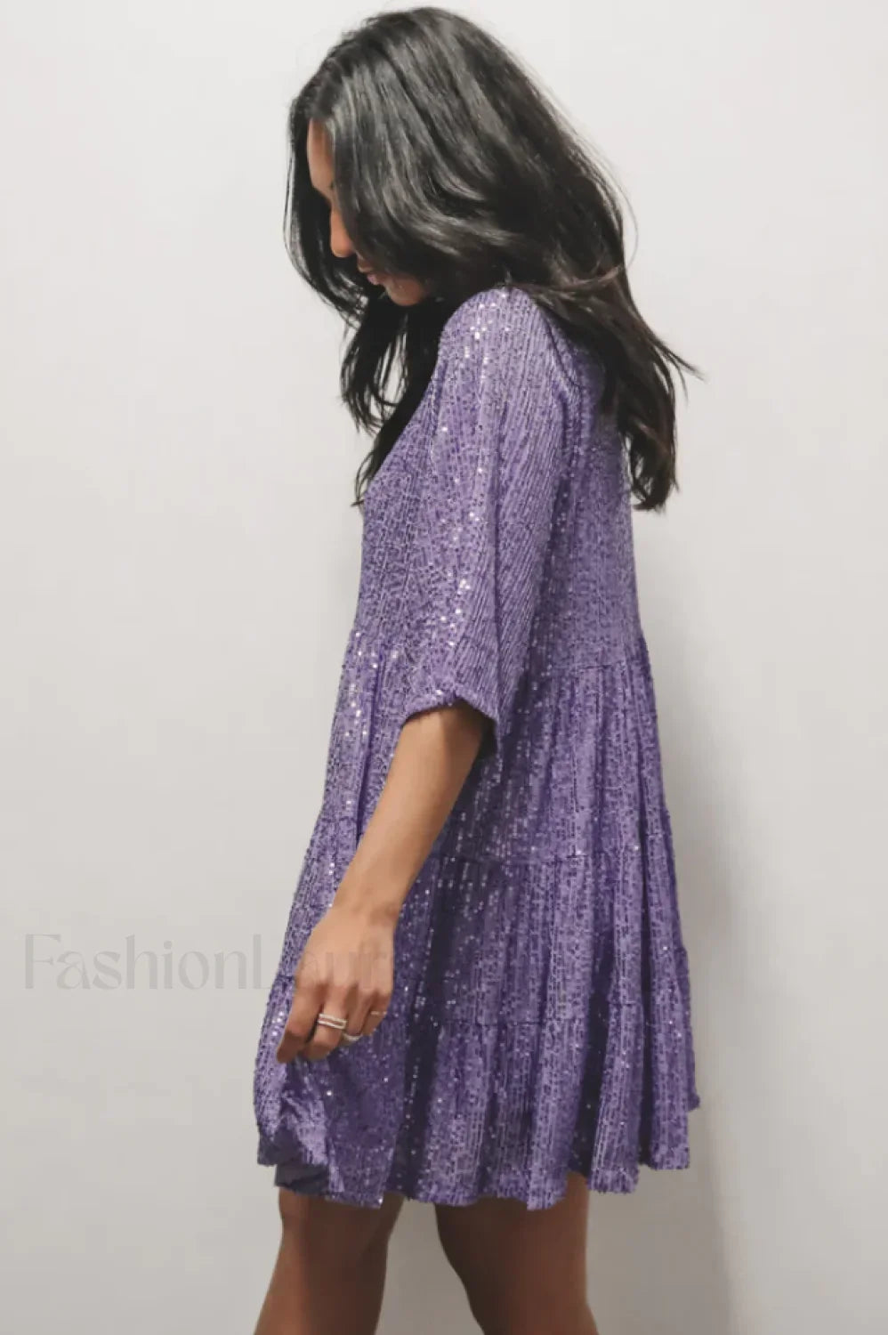 My Queen Sequin Charming Baby Doll Dress