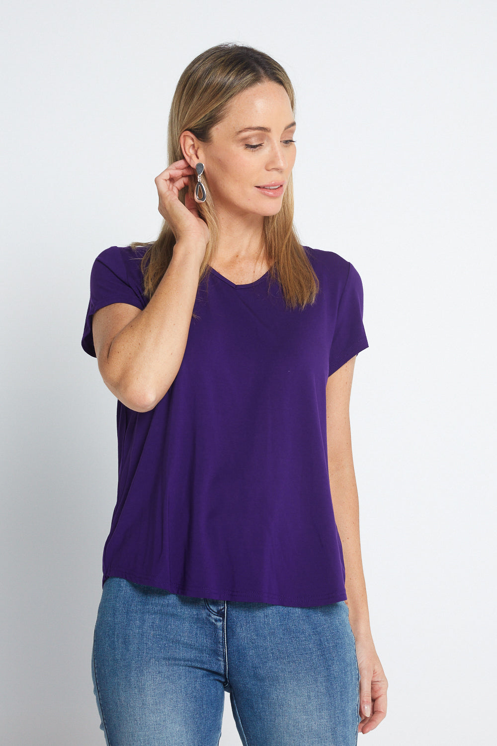 Bamboo Tee - Eggplant